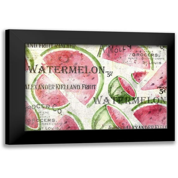 Allen, Kimberly 14x11 Black Modern Framed Museum Art Print Titled - Watermelon Summer