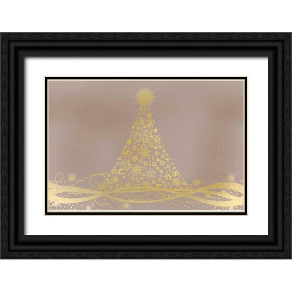 Allen, Kimberly 14x11 Black Ornate Wood Framed with Double Matting Museum Art Print Titled - Christmas Light