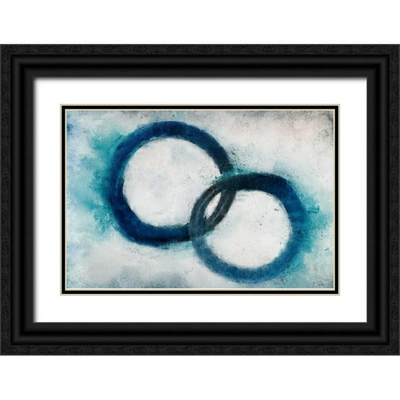 Allen, Kimberly 14x11 Black Ornate Wood Framed with Double Matting Museum Art Print Titled - Navy Rings
