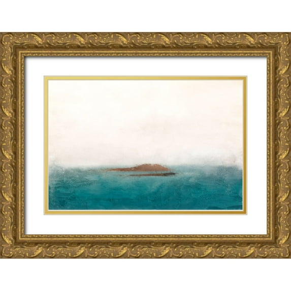 Allen, Kimberly 14x11 Gold Ornate Wood Framed with Double Matting Museum Art Print Titled - Lost Island