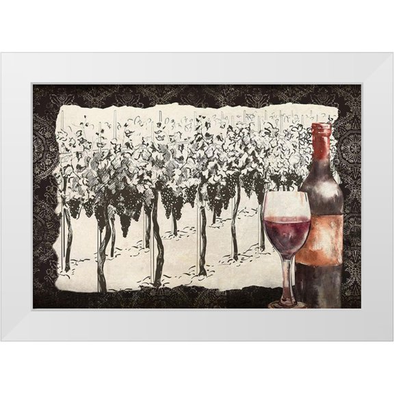 Allen, Kimberly 14x11 White Modern Wood Framed Museum Art Print Titled - Vineyard View 7