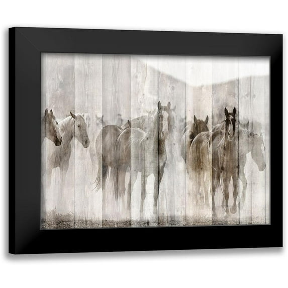 Allen, Kimberly 14x12 Black Modern Framed Museum Art Print Titled - Herd