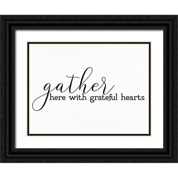 Allen, Kimberly 14x12 Black Ornate Wood Framed with Double Matting Museum Art Print Titled - Gather Here