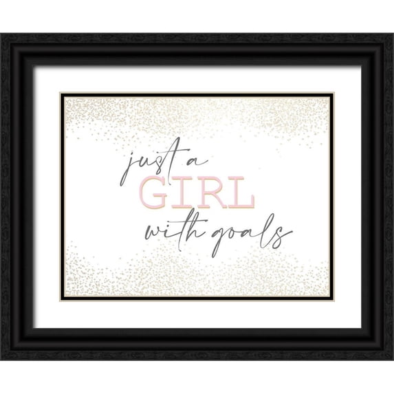 Allen, Kimberly 14x12 Black Ornate Wood Framed with Double Matting Museum Art Print Titled - Just a Girl