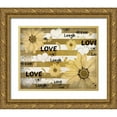 thumbnail image 1 of Allen, Kimberly 14x12 Gold Ornate Wood Framed with Double Matting Museum Art Print Titled - Love Dream Laugh, 1 of 4