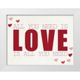 thumbnail image 1 of Allen, Kimberly 14x12 White Modern Wood Framed Museum Art Print Titled - All You Need is LOVE, 1 of 4
