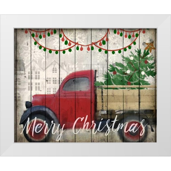 Allen, Kimberly 14x12 White Modern Wood Framed Museum Art Print Titled - Christmas Delivery