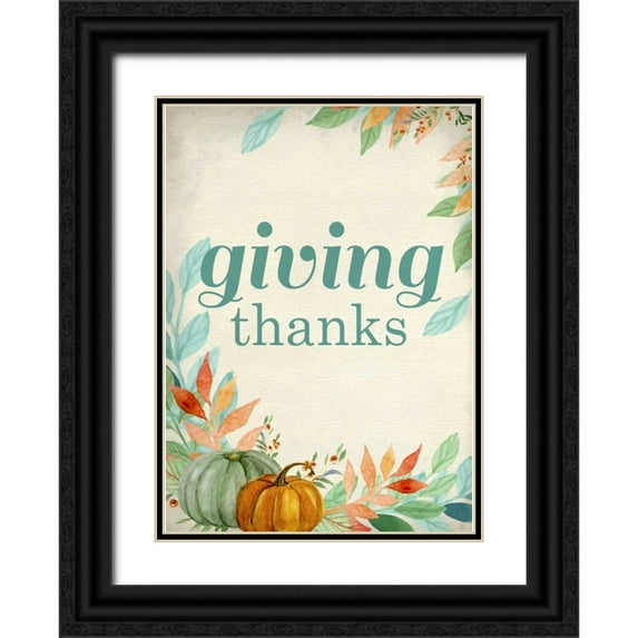 Allen, Kimberly 14x18 Black Ornate Wood Framed with Double Matting Museum Art Print Titled - Giving Thanks