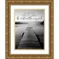 thumbnail image 1 of Allen, Kimberly 14x18 Gold Ornate Wood Framed with Double Matting Museum Art Print Titled - He Leadeth Me, 1 of 4