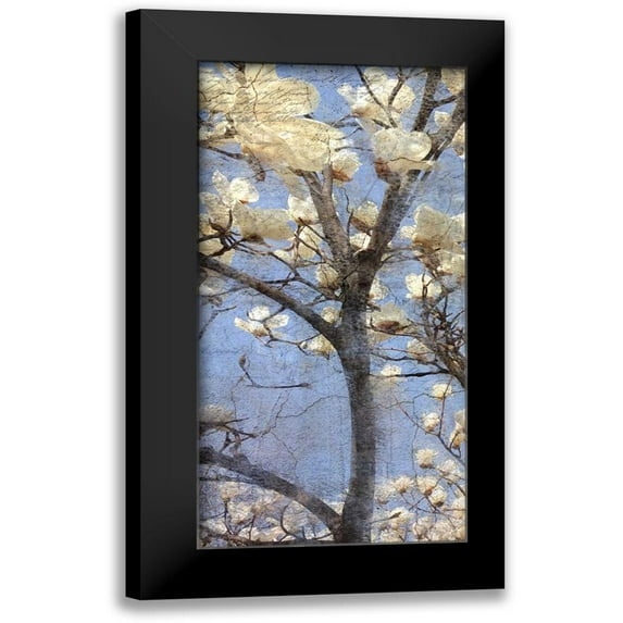 Allen, Kimberly 14x24 Black Modern Framed Museum Art Print Titled - Magnolia Panel 1