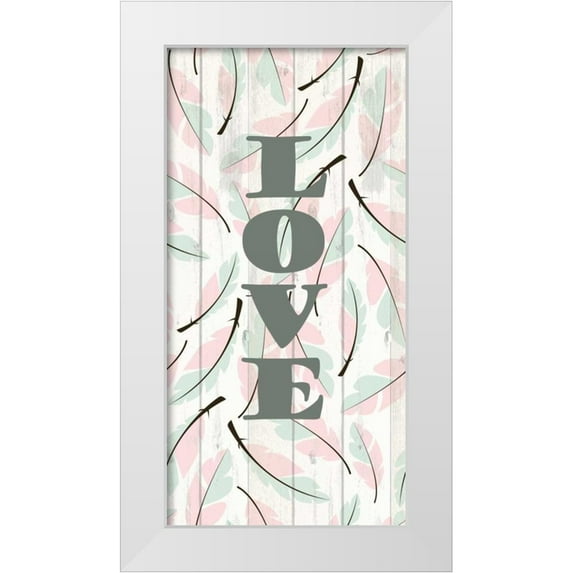 Allen, Kimberly 14x24 White Modern Wood Framed Museum Art Print Titled - Feathered 1