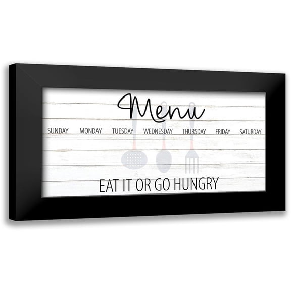 Allen, Kimberly 14x9 Black Modern Framed Museum Art Print Titled - Menu