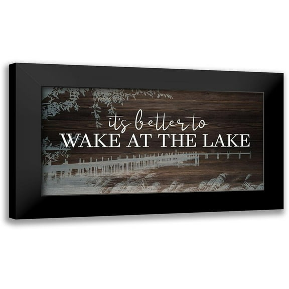 Allen, Kimberly 14x9 Black Modern Framed Museum Art Print Titled - Wake at the Lake
