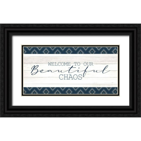 Allen, Kimberly 14x9 Black Ornate Wood Framed with Double Matting Museum Art Print Titled - Beautiful Chaos