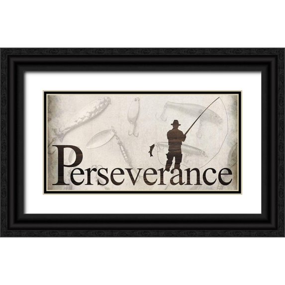 Allen, Kimberly 14x9 Black Ornate Wood Framed with Double Matting Museum Art Print Titled - Perseverance