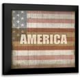 thumbnail image 1 of Allen, Kimberly 15x15 Black Modern Framed Museum Art Print Titled - Americana 1, 1 of 5