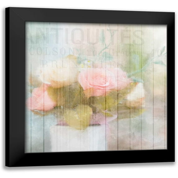 Allen, Kimberly 15x15 Black Modern Framed Museum Art Print Titled - Antique Peonies