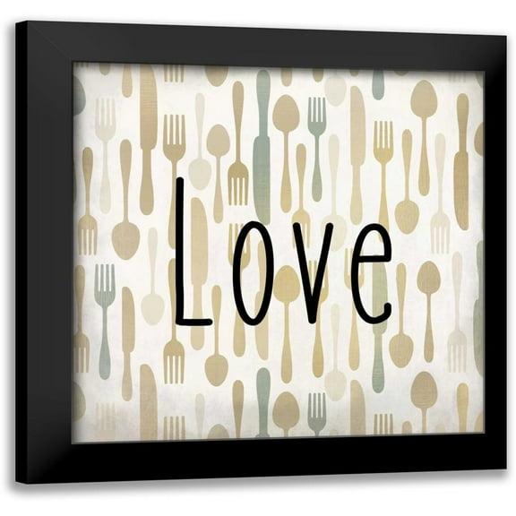 Allen, Kimberly 15x15 Black Modern Framed Museum Art Print Titled - Eat Pray Love 3