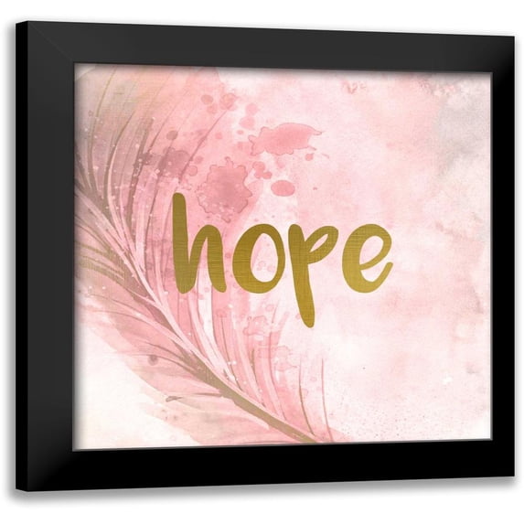 Allen, Kimberly 15x15 Black Modern Framed Museum Art Print Titled - Feathered Hope