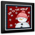 thumbnail image 1 of Allen, Kimberly 15x15 Black Modern Framed Museum Art Print Titled - Joy to The World Snowman, 1 of 5