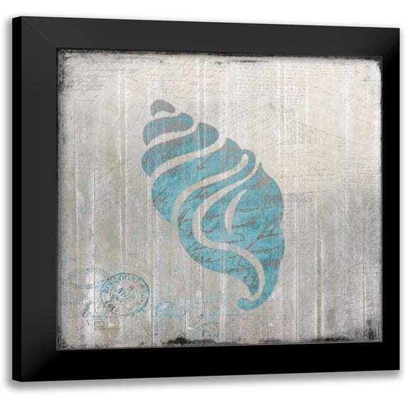Allen, Kimberly 15x15 Black Modern Framed Museum Art Print Titled - Seashell 1