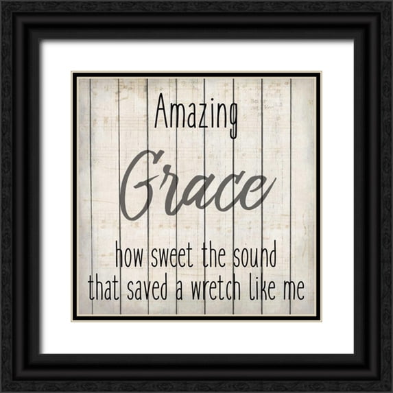 Allen, Kimberly 15x15 Black Ornate Wood Framed with Double Matting Museum Art Print Titled - Amazing Grace 1
