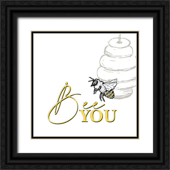 Allen, Kimberly 15x15 Black Ornate Wood Framed with Double Matting Museum Art Print Titled - Bee 2