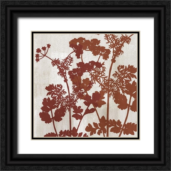 Allen, Kimberly 15x15 Black Ornate Wood Framed with Double Matting Museum Art Print Titled - Botanical