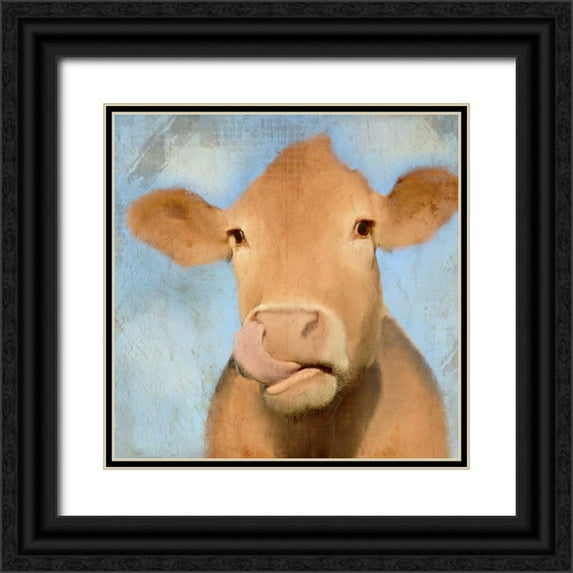 Allen, Kimberly 15x15 Black Ornate Wood Framed with Double Matting Museum Art Print Titled - Dinnertime