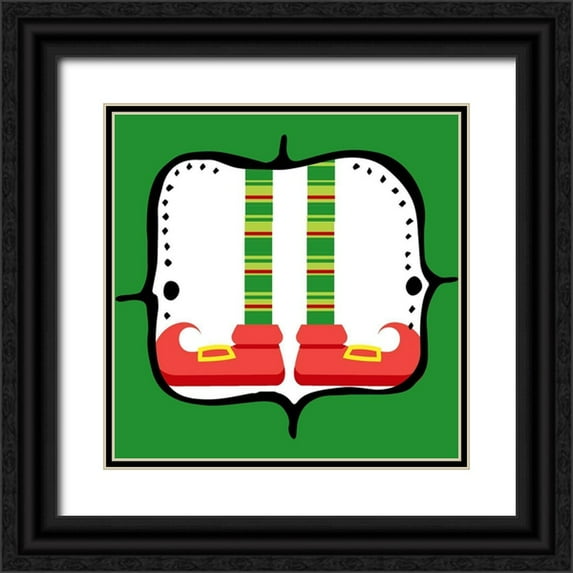 Allen, Kimberly 15x15 Black Ornate Wood Framed with Double Matting Museum Art Print Titled - Elf Feet 2