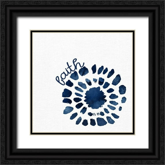 Allen, Kimberly 15x15 Black Ornate Wood Framed with Double Matting Museum Art Print Titled - Faith Spot