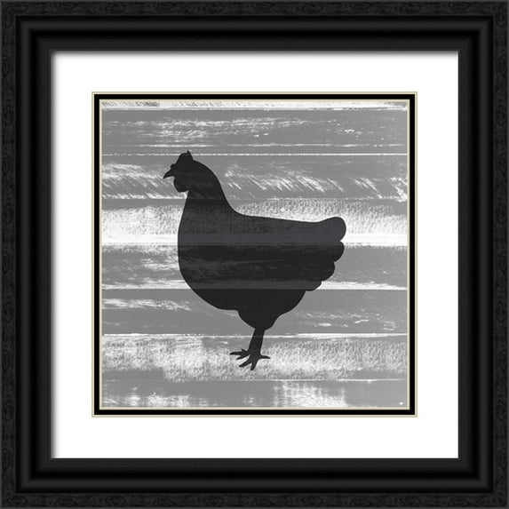 Allen, Kimberly 15x15 Black Ornate Wood Framed with Double Matting Museum Art Print Titled - Farm 3
