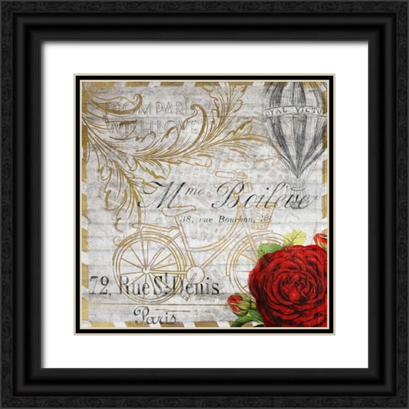 Allen, Kimberly 15x15 Black Ornate Wood Framed with Double Matting Museum Art Print Titled - Golden Travel 2