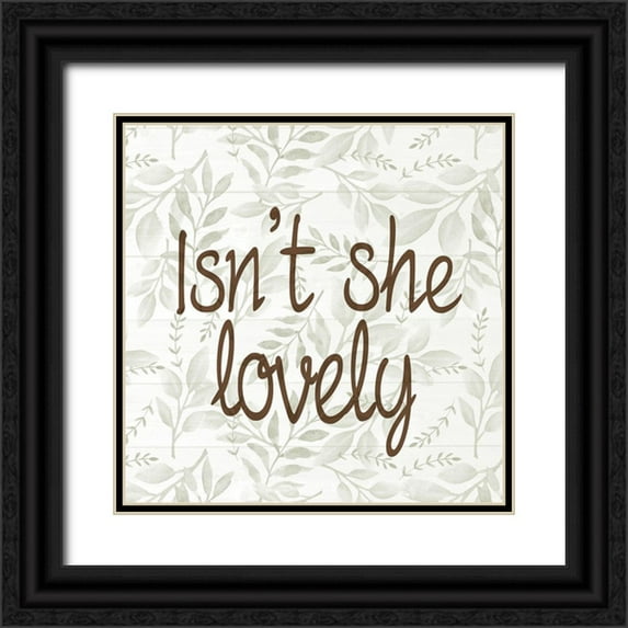 Allen, Kimberly 15x15 Black Ornate Wood Framed with Double Matting Museum Art Print Titled - Lovely