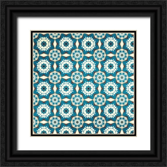 Allen, Kimberly 15x15 Black Ornate Wood Framed with Double Matting Museum Art Print Titled - Mosaics