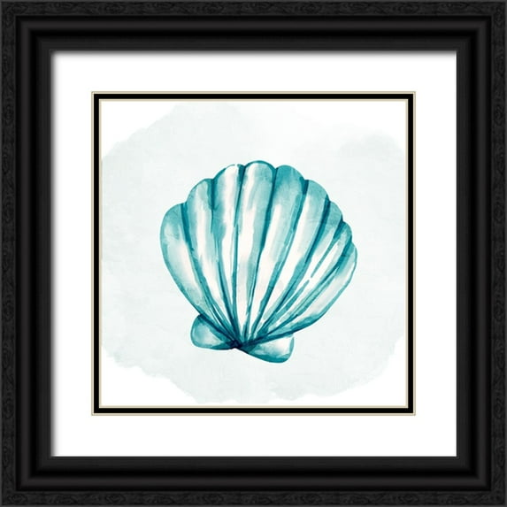 Allen, Kimberly 15x15 Black Ornate Wood Framed with Double Matting Museum Art Print Titled - Sea Love 5