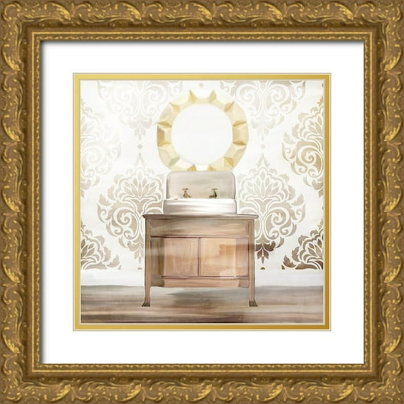 Allen, Kimberly 15x15 Gold Ornate Wood Framed with Double Matting Museum Art Print Titled - All Things 3
