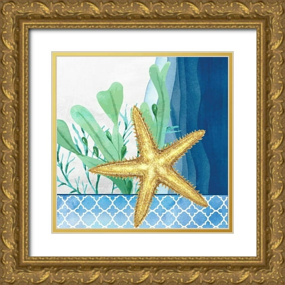 Allen, Kimberly 15x15 Gold Ornate Wood Framed with Double Matting Museum Art Print Titled - Bayside 2