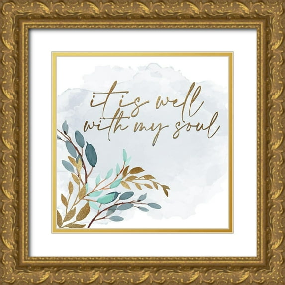 Allen, Kimberly 15x15 Gold Ornate Wood Framed with Double Matting Museum Art Print Titled - Candles And Music 3