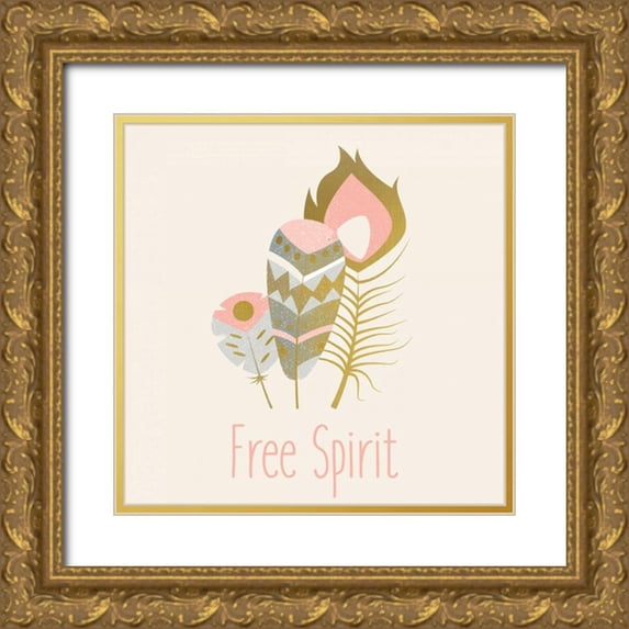 Allen, Kimberly 15x15 Gold Ornate Wood Framed with Double Matting Museum Art Print Titled - Free Spirits