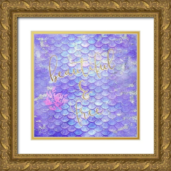 Allen, Kimberly 15x15 Gold Ornate Wood Framed with Double Matting Museum Art Print Titled - Like the Sea A