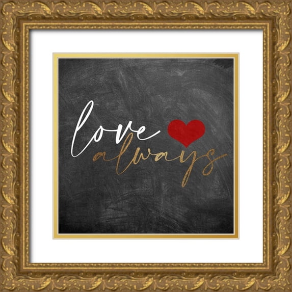 Allen, Kimberly 15x15 Gold Ornate Wood Framed with Double Matting Museum Art Print Titled - Love Always 1