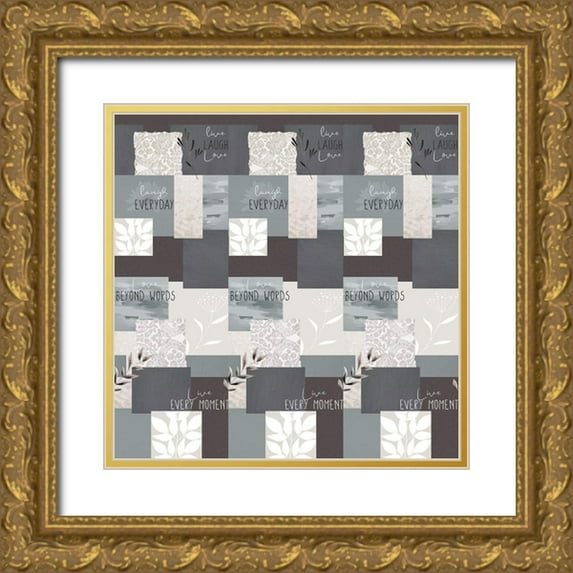Allen, Kimberly 15x15 Gold Ornate Wood Framed with Double Matting Museum Art Print Titled - Love Beyond Bedding