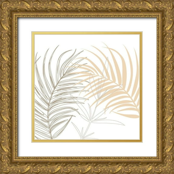 Allen, Kimberly 15x15 Gold Ornate Wood Framed with Double Matting Museum Art Print Titled - Natural Botanical 1