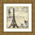 thumbnail image 1 of Allen, Kimberly 15x15 Gold Ornate Wood Framed with Double Matting Museum Art Print Titled - Paris Carte Postale 1, 1 of 4
