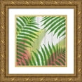thumbnail image 1 of Allen, Kimberly 15x15 Gold Ornate Wood Framed with Double Matting Museum Art Print Titled - Tropical  Leaves 2, 1 of 4