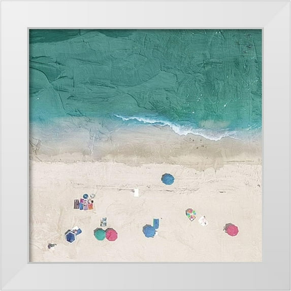 Allen, Kimberly 15x15 White Modern Wood Framed Museum Art Print Titled - Aerial Beach 1