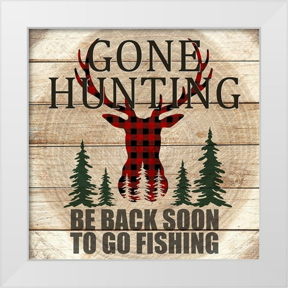 Allen, Kimberly 15x15 White Modern Wood Framed Museum Art Print Titled - Gone Hunting