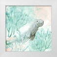 thumbnail image 1 of Allen, Kimberly 15x15 White Modern Wood Framed Museum Art Print Titled - Manatee Swim, 1 of 4