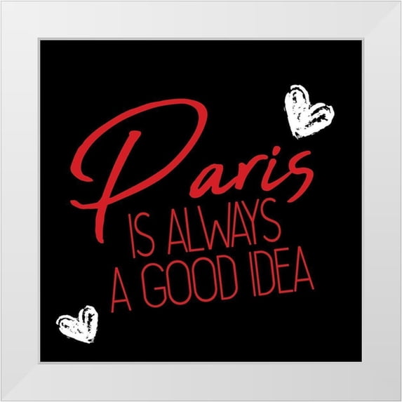 Allen, Kimberly 15x15 White Modern Wood Framed Museum Art Print Titled - Paris Idea Love 2